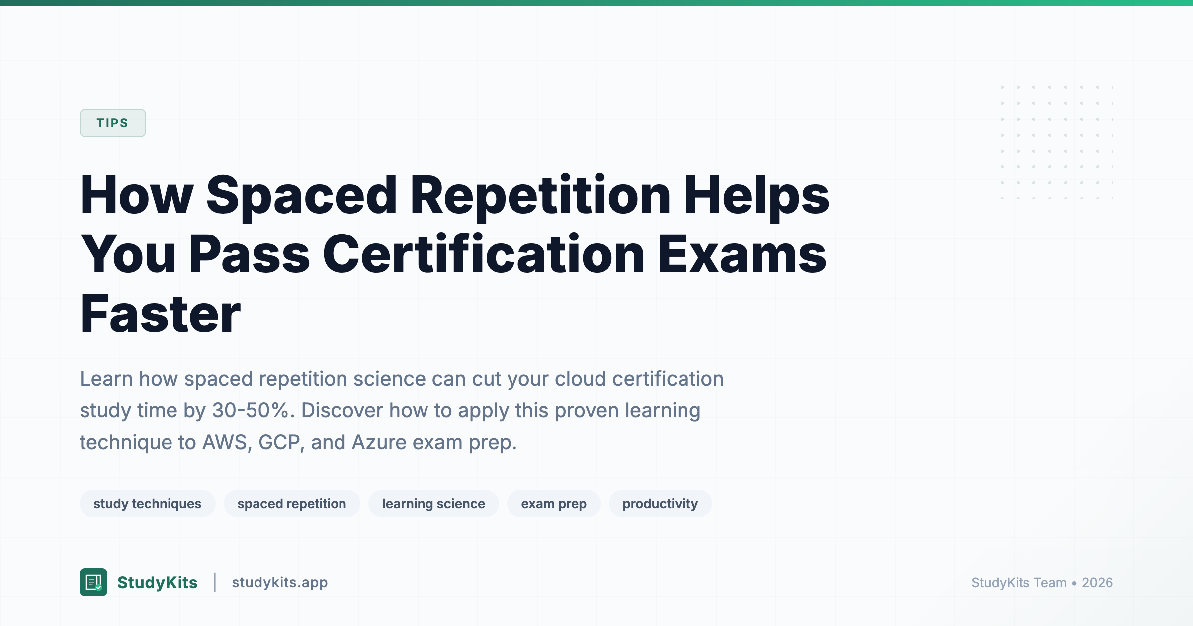 How Spaced Repetition Helps You Pass Certification Exams Faster — hero